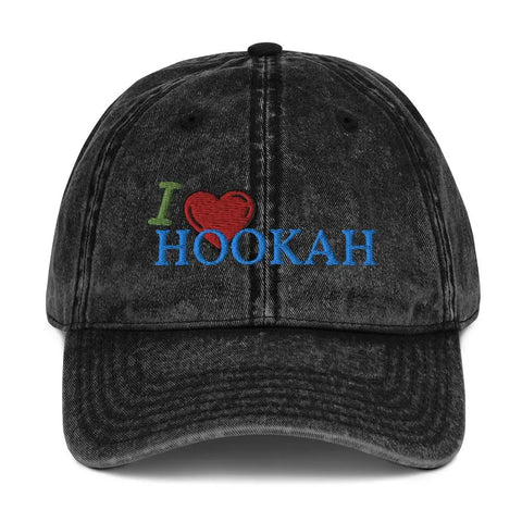Vintage Cotton Twill Cap I Love Hookah