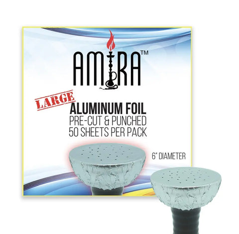 Large Pre - Cut Punched Hookah Aluminium Foil Amira