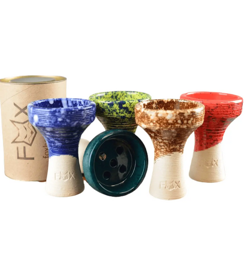 FOX Killer Hookah Bowl Glazed white Clay