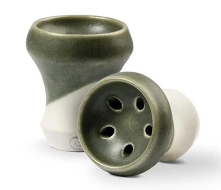 Adalya ATH Turkish Hookah Bowl Glazed Green Glaze - SoBe Hookah