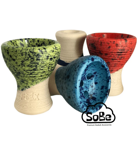 FOX Turkish Hookah Bowl Glazed white Clay