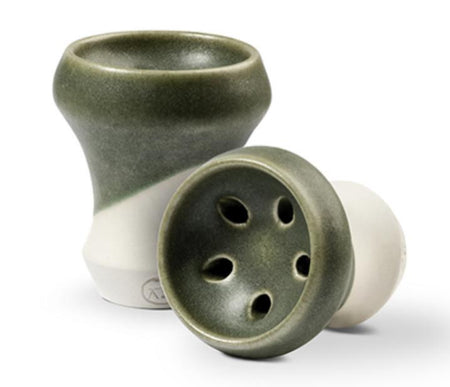 Adalya ATH Turkish Hookah Bowl Glazed Green Glaze - SoBe Hookah