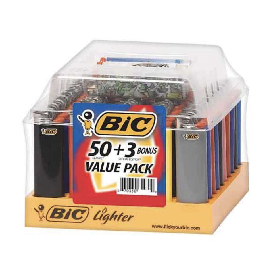 BIC Lighter Pack 50pk + Bonus - SoBe Hookah