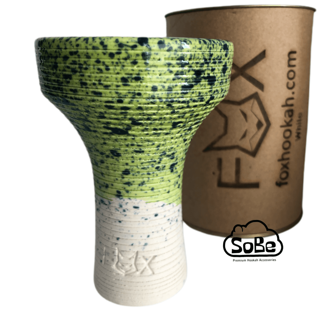 FOX Killer Hookah Bowl Glazed white Clay - SoBe Hookah