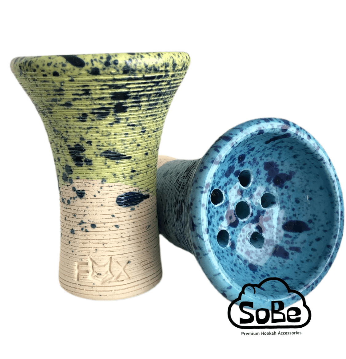 FOX Tall Hookah Bowl Glazed white Clay - SoBe Hookah