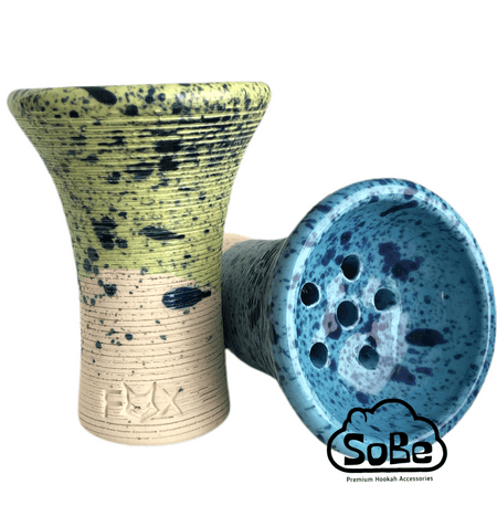 FOX Tall Hookah Bowl Glazed white Clay - SoBe Hookah