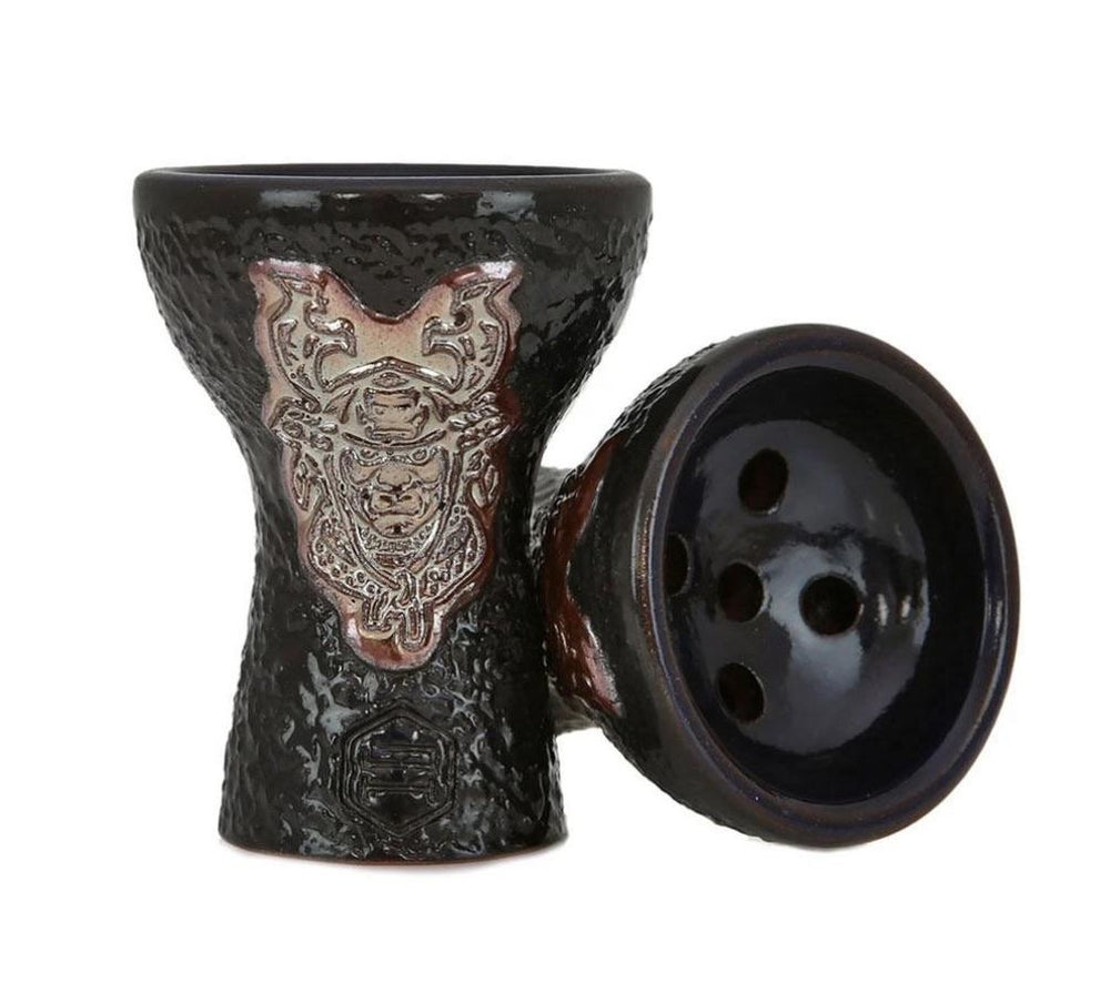 Japona Samurai Black Glazed Hookah Bowl - SoBe Hookah