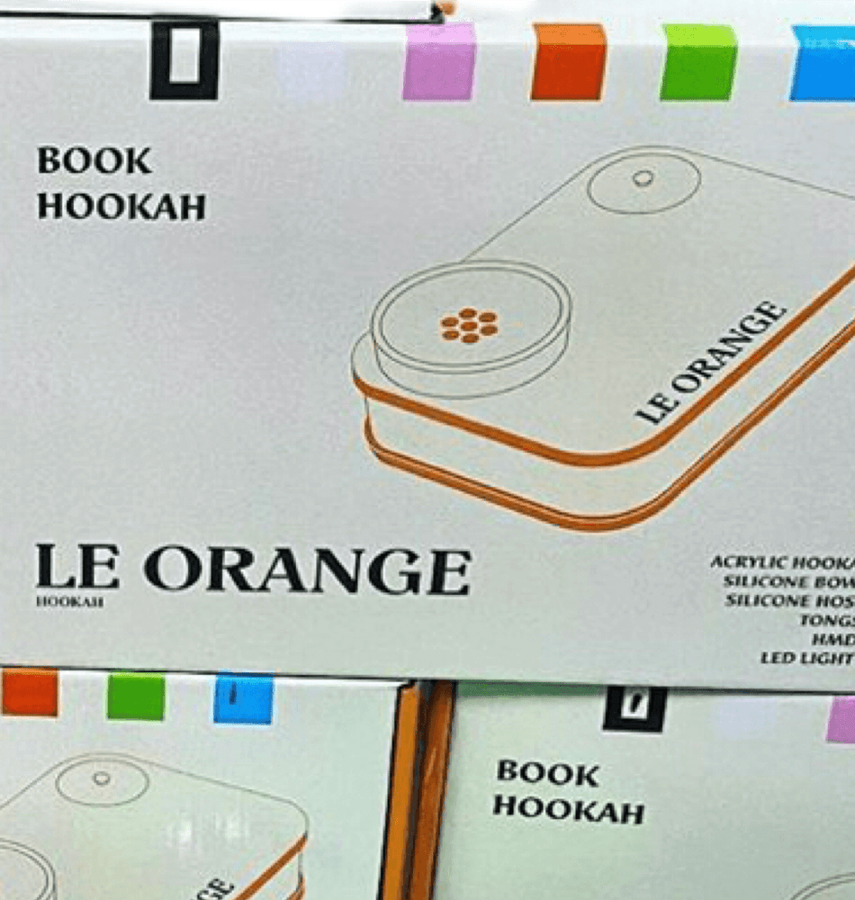 Le Orange Portable Book Hookah Set - SoBe Hookah