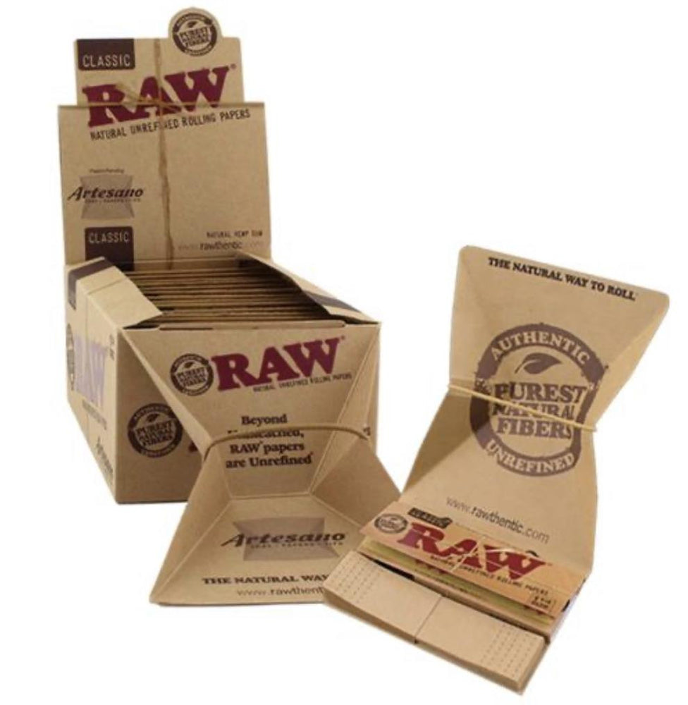 RAW Artesano 1 1/4 Box Tips & Tray - 15 Count Box