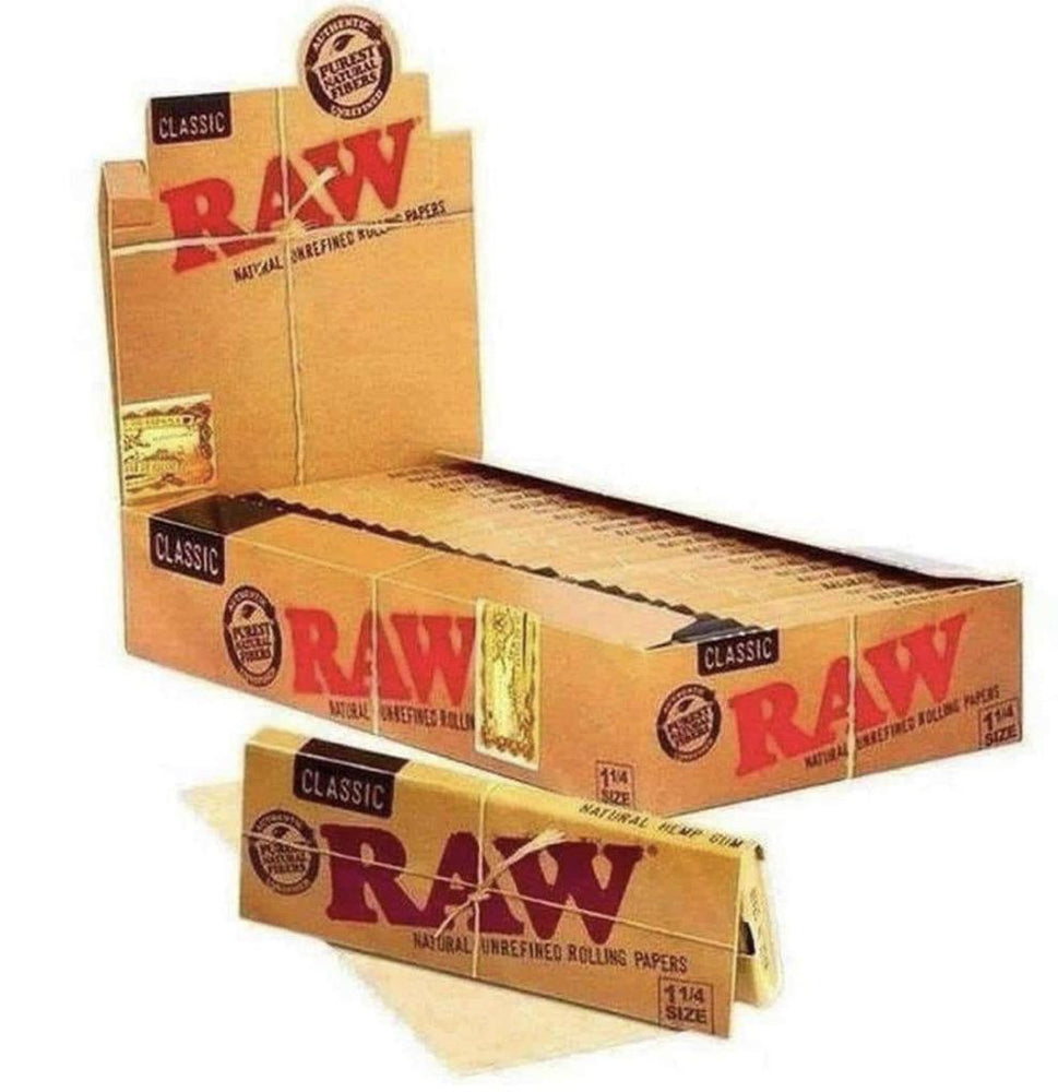 RAW Classic 1 1/4 Rolling Papers 24 CT - SoBe Hookah