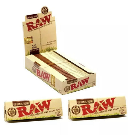 RAW Organic Hemp 1 1/4 Rolling Papers 24 CT - SoBe Hookah