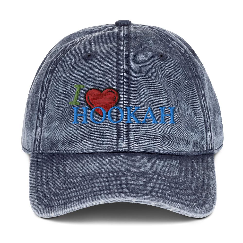 Vintage Cotton Twill Cap I Love Hookah - SoBe Hookah