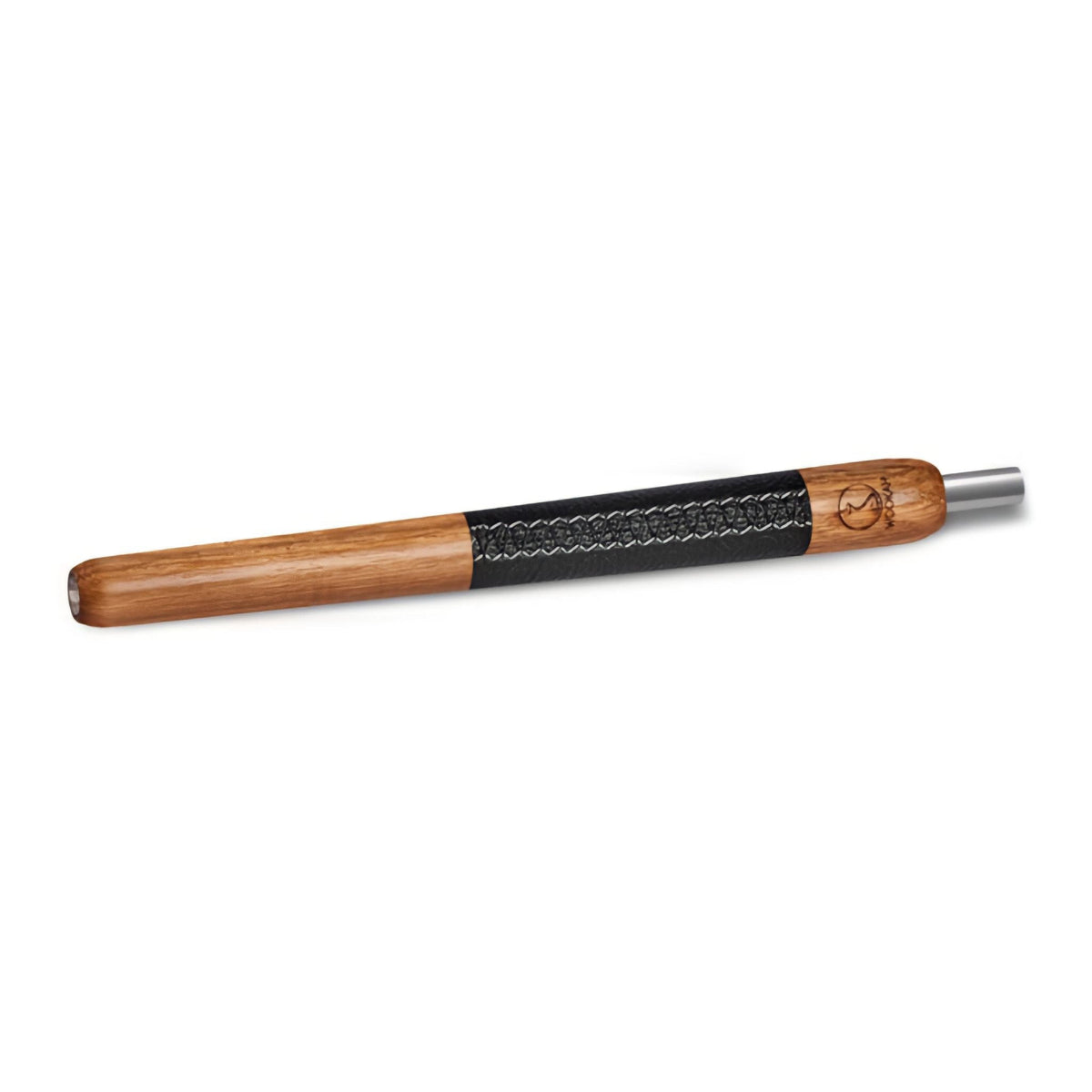 Wookah Wooden Mouthpiece with Black Leather - SoBe Hookah