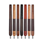 Wookah Wooden Mouthpiece with Brown Leather - SoBe Hookah